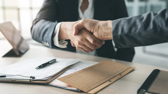 businessmen shaking hands